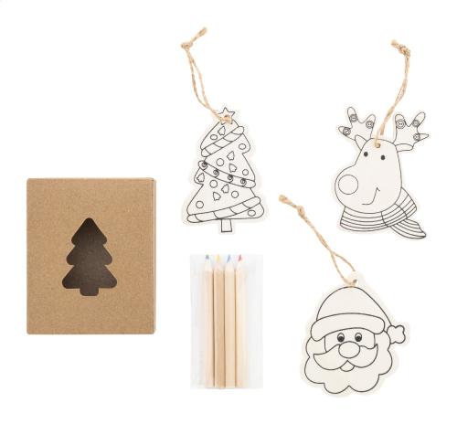 színezhető karácsonyfadíszek