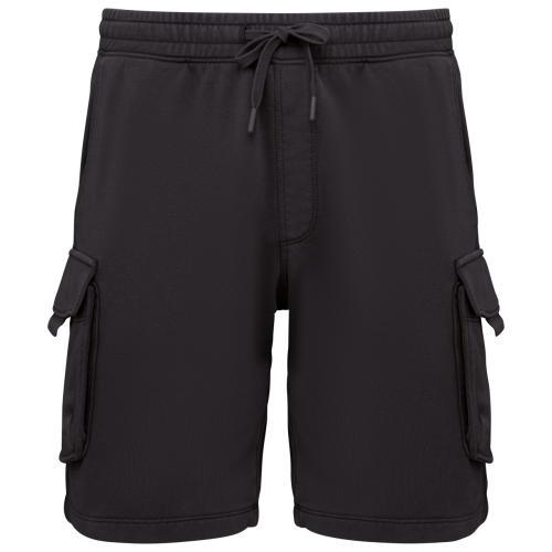 FÉRFI FRENCH TERRY MOSOTT HATÁSÚ CARGO SHORT