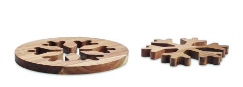 Akáciafa edényalátét készlet