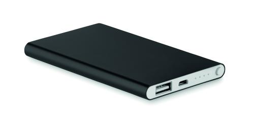 4000 mAh alumínium powerbank