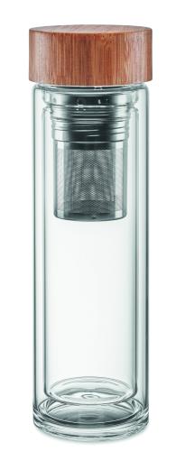 Duplafalú üveg palack, 420 ml