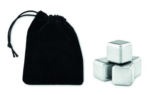 4 részes acél jégkocka szett