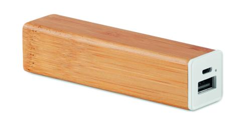 2200 mAh bambusz powerbank