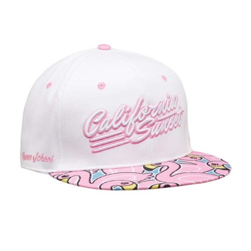 Pamut twill, 6 paneles sapka 4C+ lapos ellenzővel.