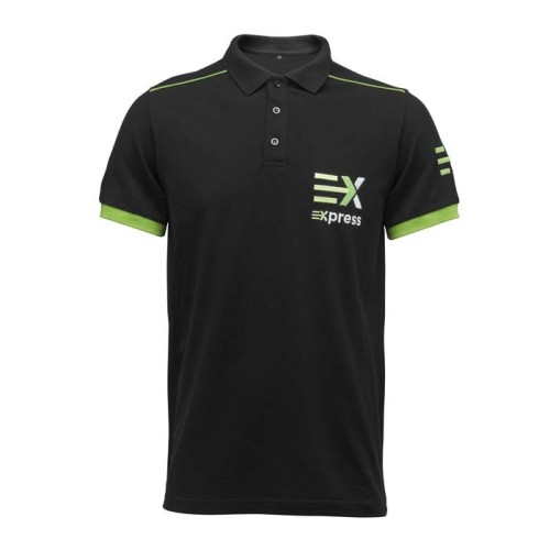 Pamut pólóing kontrasztos csíkkal 190 g/m²