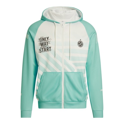 Szublimált, cipzáras raglán kapucnis pulóver 280 g/m²