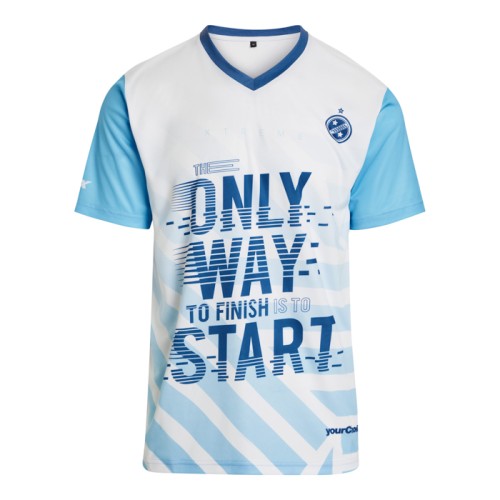 V-nyakú, interlock poliészter 130 g/m²