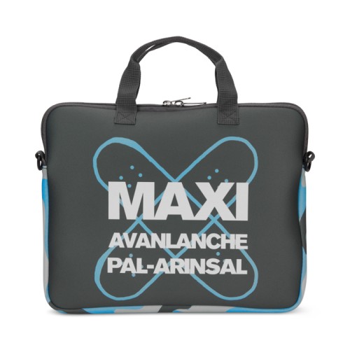 Szublimált, cipzáras neoprén laptop tok hordfüllel.