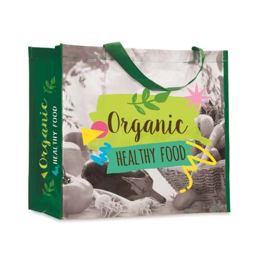 Fekvő formátumú bevásárlótáska: 45x40x20 cm.