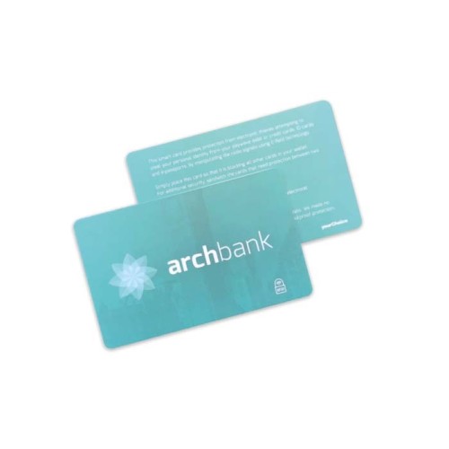 RFID-blokkoló kártya chippel.