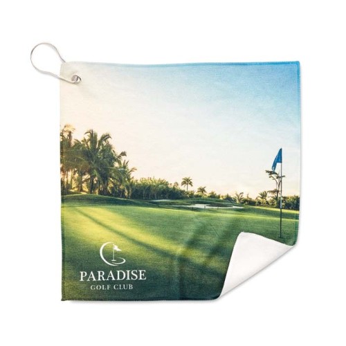 4C, 280 g/m² PES-pamut golf törölköző.