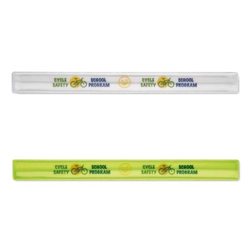 PVC-mentes promóciós fényvisszaverő csattanós karpánt.