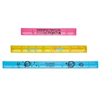 Promóciós fényvisszaverő csattanós karpánt. Több színben rendelhető.