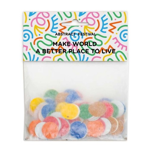 Virágkeverék magpapír konfetti tasakban.