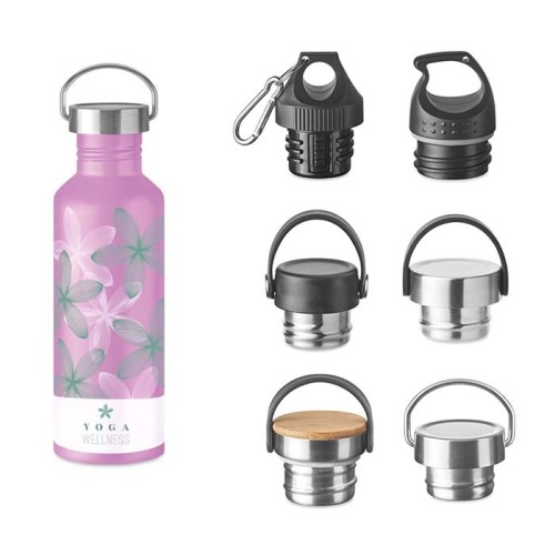 500 ml-es, egyedi Pantone színű, szimplafalú rozsdamentes acél palack.