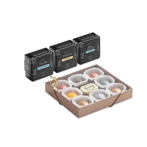 Ajándékdoboz 3 Zen teával és 9 bonbonnal