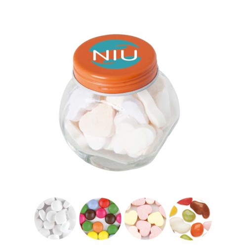 Üvegedény választható cukorkával.