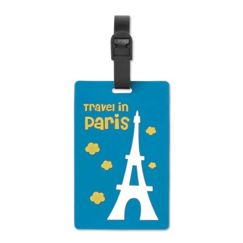 Puha PVC poggyászcímke egyedi 2D mintával (65x104 mm)