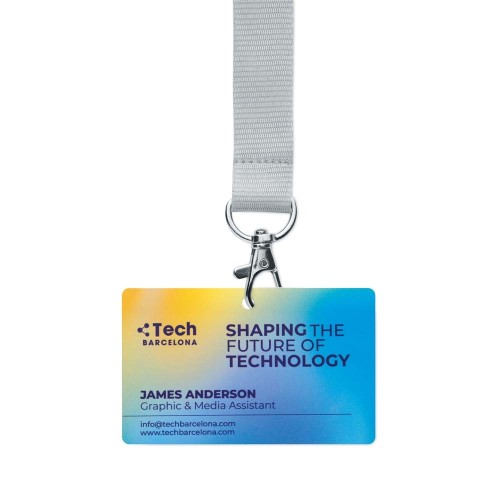 Tartós, laminált papírból készült azonosító- vagy rendezvénykártyák (54x86 mm)