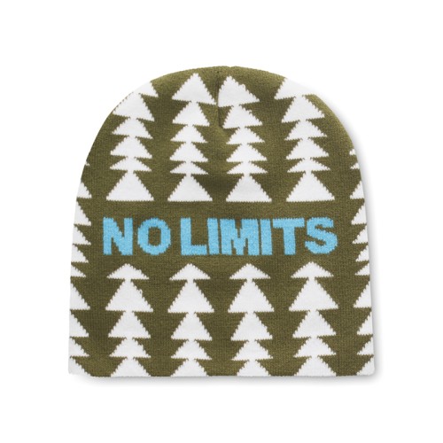 Egyedi mintás, RPET jacquard kötött sapka.