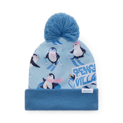 4 szín kolor poliészter sapka akril belsővel, pomponnal és 1x1 bordázott mandzsettával.