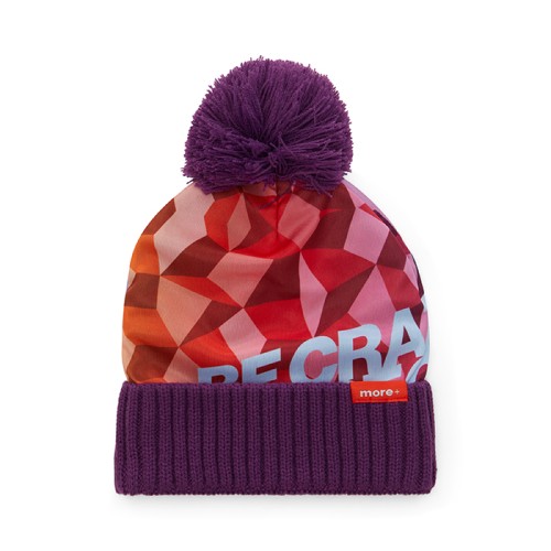 4 szín kolor poliészter sapka akril belsővel, pomponnal és 2x1 bordázott mandzsettával.