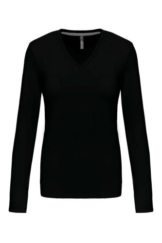 NŐI HOSSZÚ UJJÚ V-NYAKÚ PÓLÓ